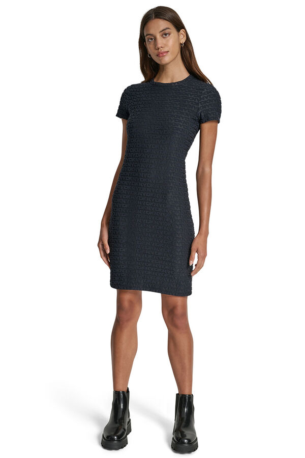 DKNY Vestido monogram preto