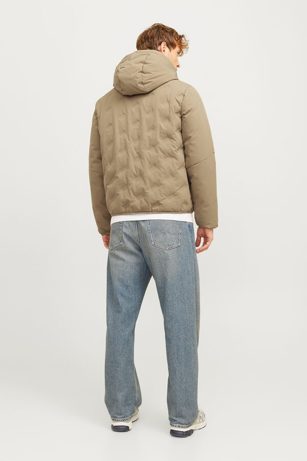 Jack & Jones Chaqueta acolchada capucha gris