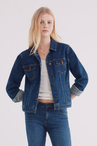 Springfield Jaqueta jeans de algodão
