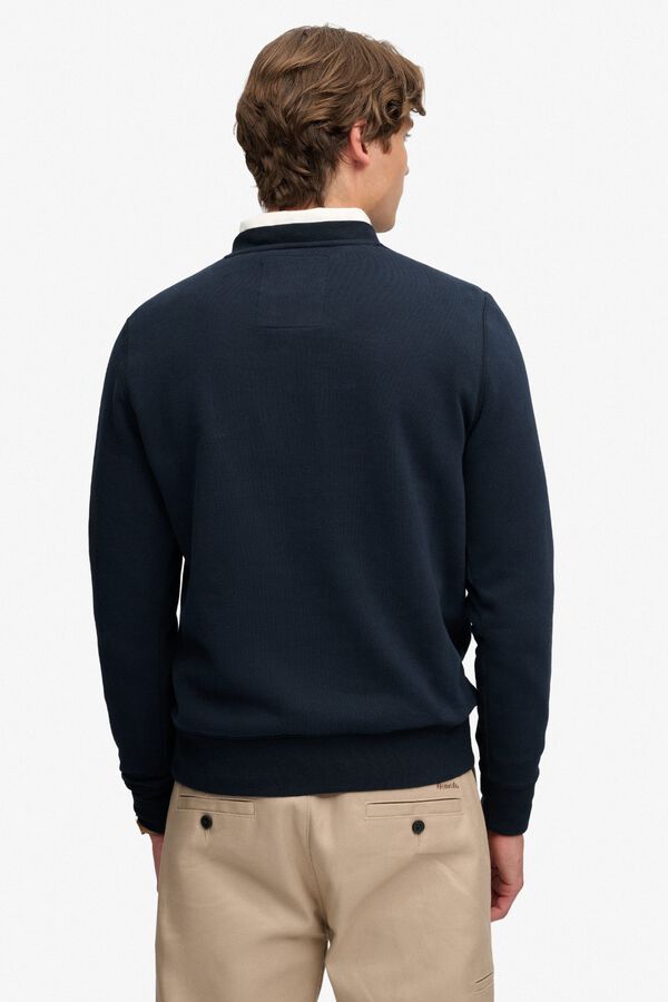 Superdry Sweatshirt gola redonda logo azul