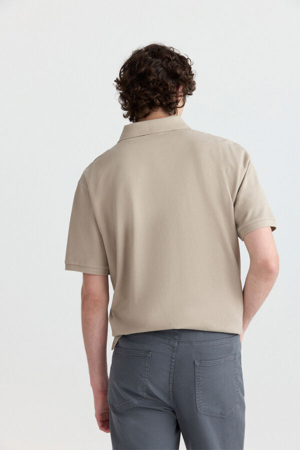 Springfield Polo piqu&eacute; b&aacute;sico Springfield regular fit cru