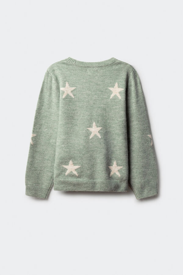 Springfield Kids Camisola estrela para menina verde