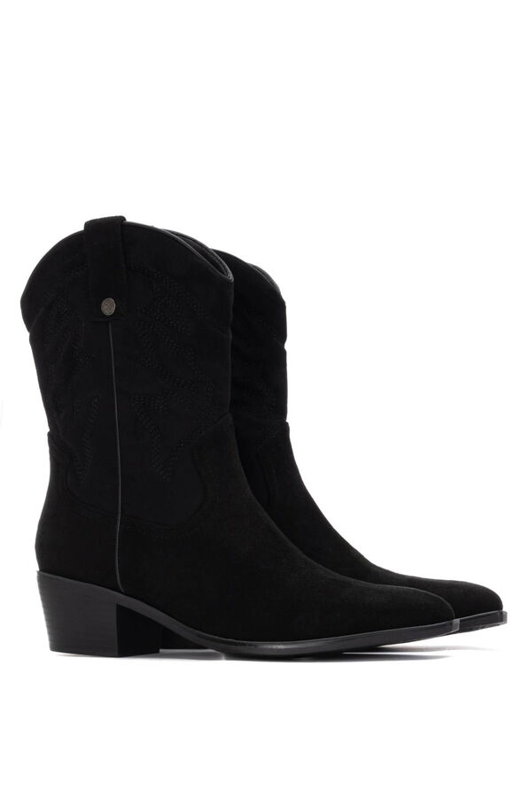 XTI Bota de Cowboy Bordada preto