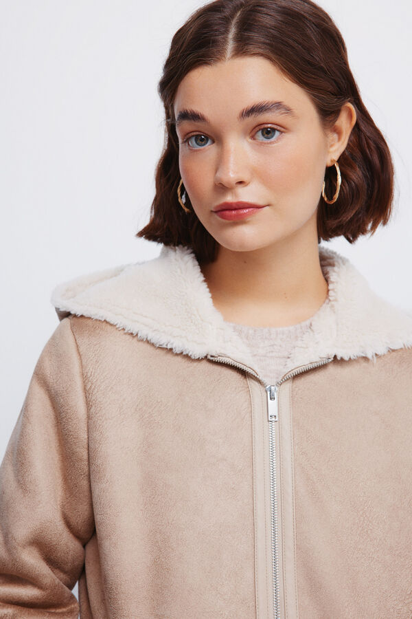 Springfield Casaco com capuz dupla face cru