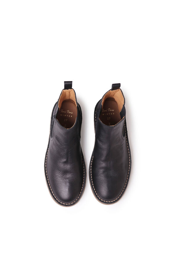 Toni Pons Botim de pele preto