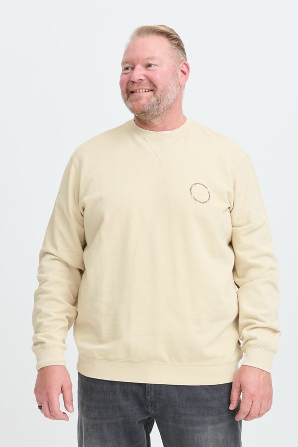 Blend PLUS Sweatshirt gola redonda Plus bege