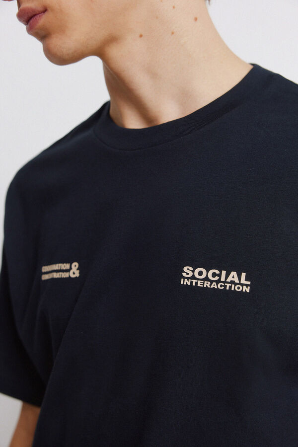 Springfield T-shirt 'Social Interaction' azul