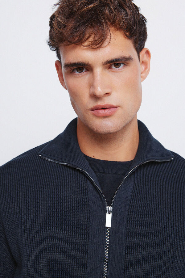 Springfield Zip fastening cardigan cardigan blue