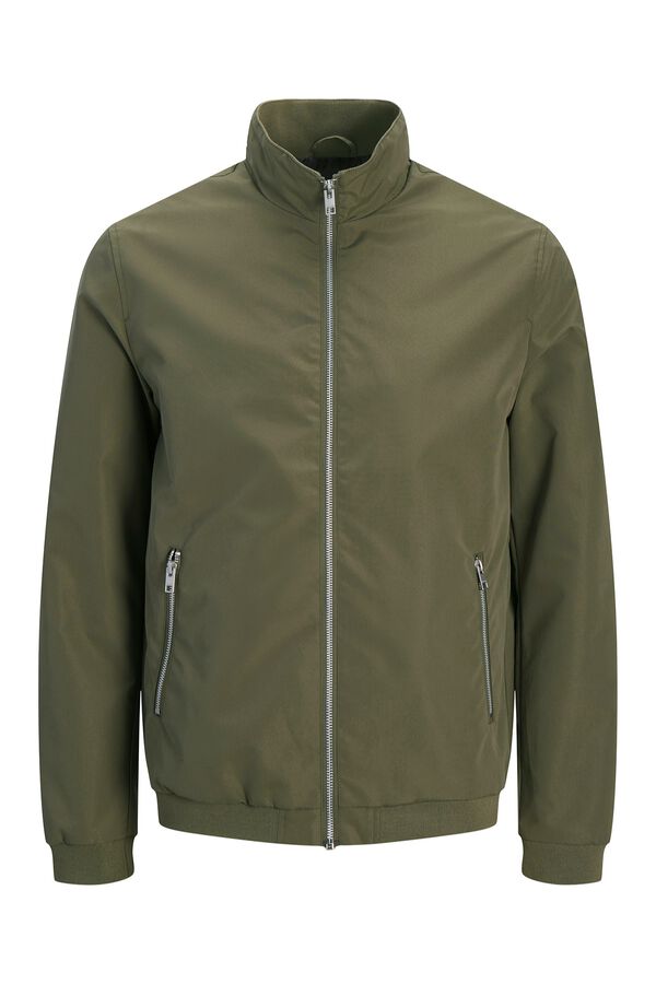 Jack & Jones PLUS Jaqueta bomber de gola alta cru