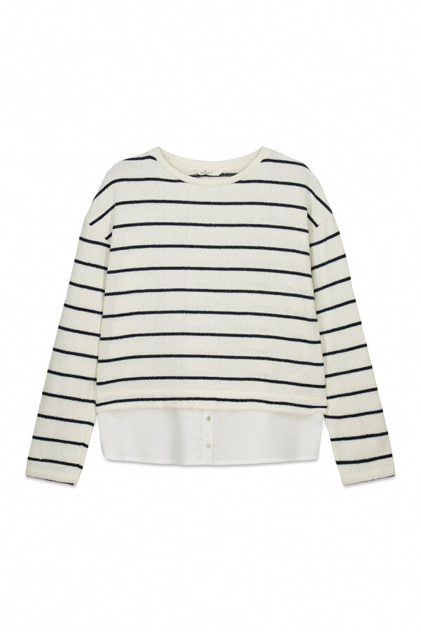 Springfield T-shirt Chenilla bimateria bege