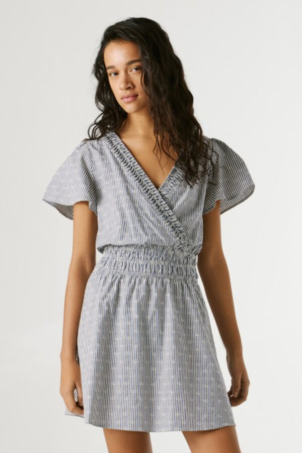 Pepe Jeans Vestido curto de manga comprida azul