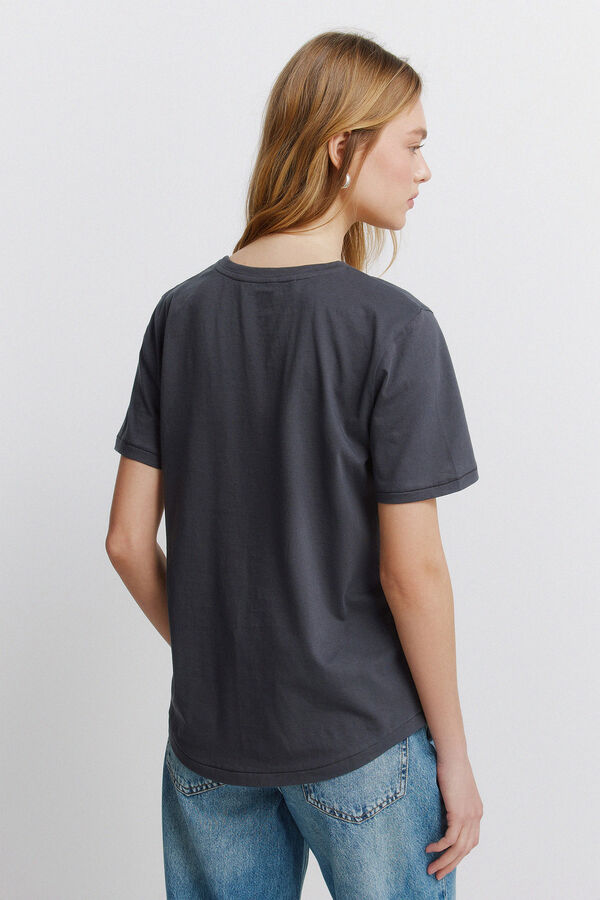 Springfield T-shirt de manga curta d&aacute;lmatas cinzento