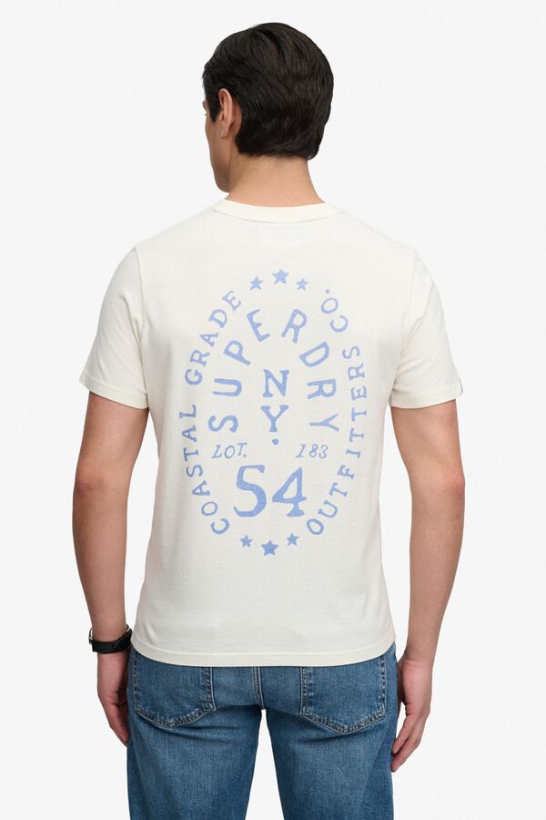 Superdry T-shirt de manga curta estampada branco