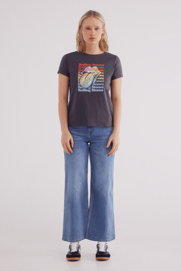 Springfield T-shirt "Rolling Stones" cinzento