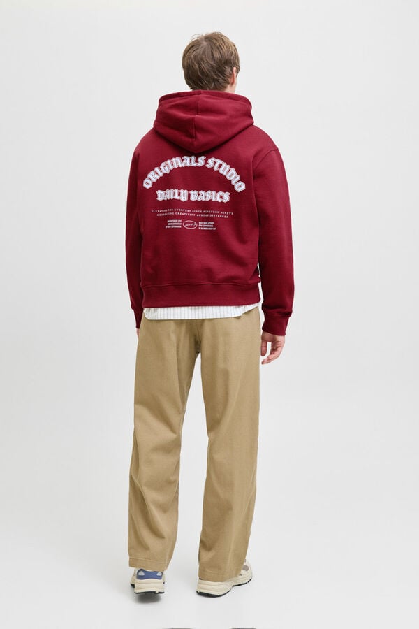 Jack & Jones Hood studio sweatshirt red