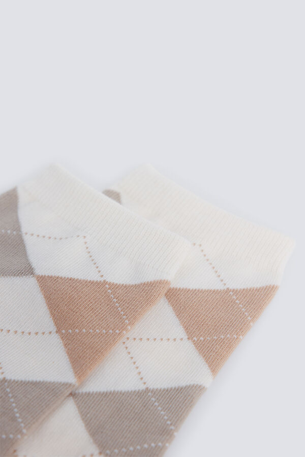 Springfield Meia comprida losangos cru