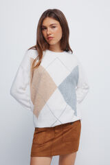 Springfield Camisola frontal em formato de diamante cru