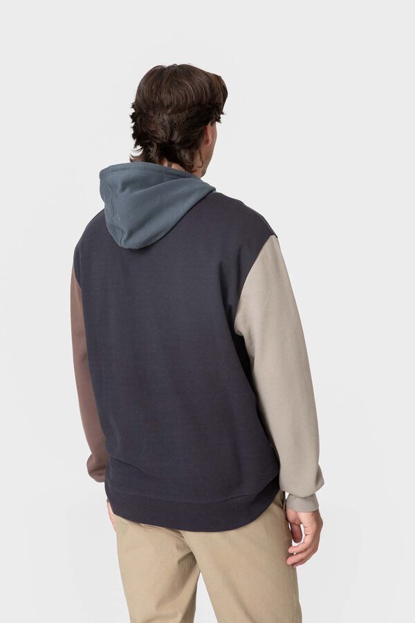 Celopman Sweatshirt com capuz e pain&eacute;is azul