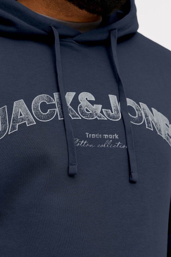 Jack & Jones PLUS Sweatshirt com capuz azul