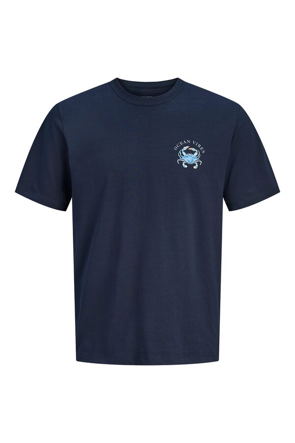 Jack & Jones Camiseta loose fit algod&oacute;n azul