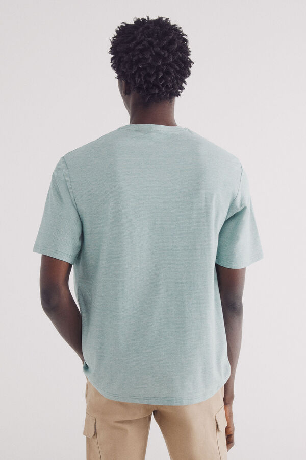 Springfield Camisola microrriscas verde
