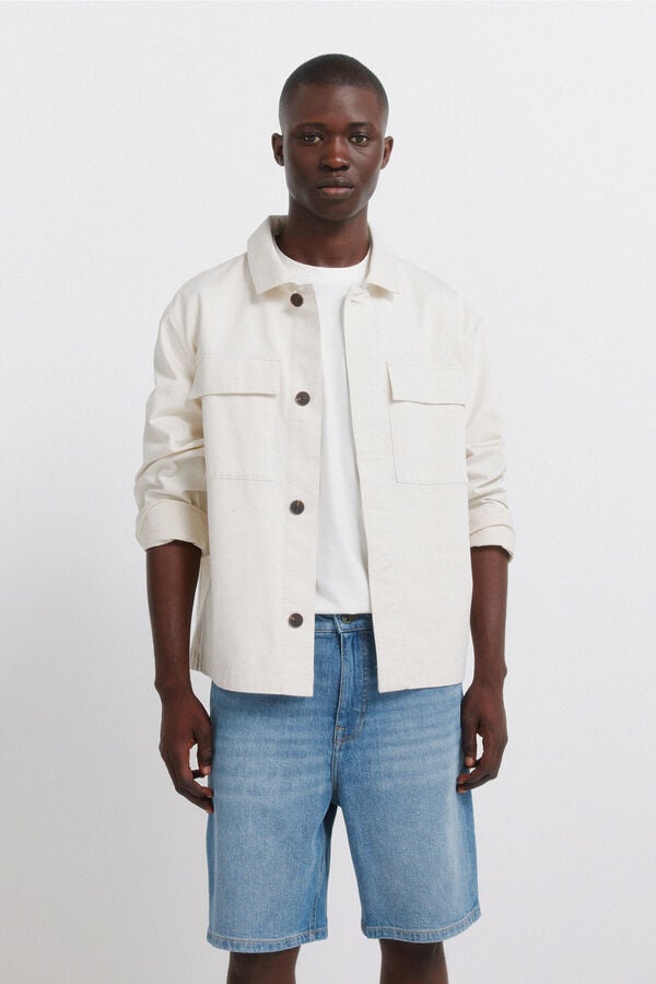 Springfield Bermudas jeans regular fit azul