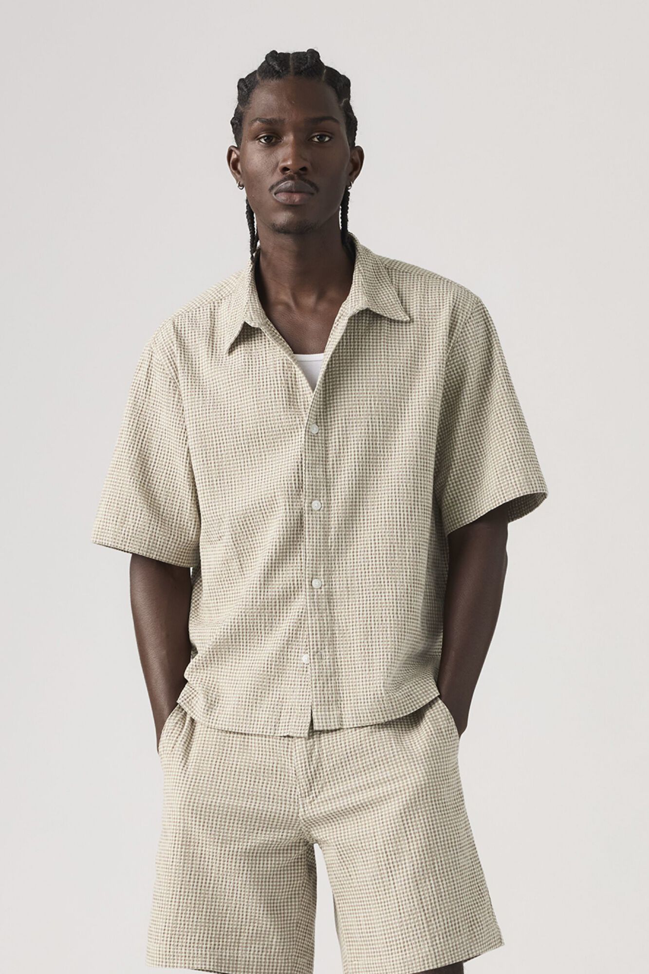 Levi's Camisa crop de manga curta