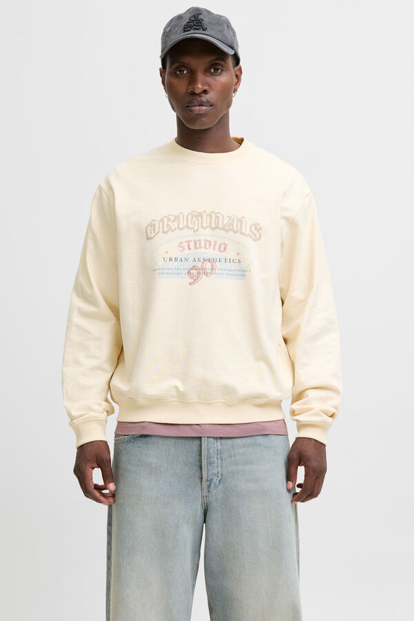 Jack & Jones Sweatshirt original do estúdio branco