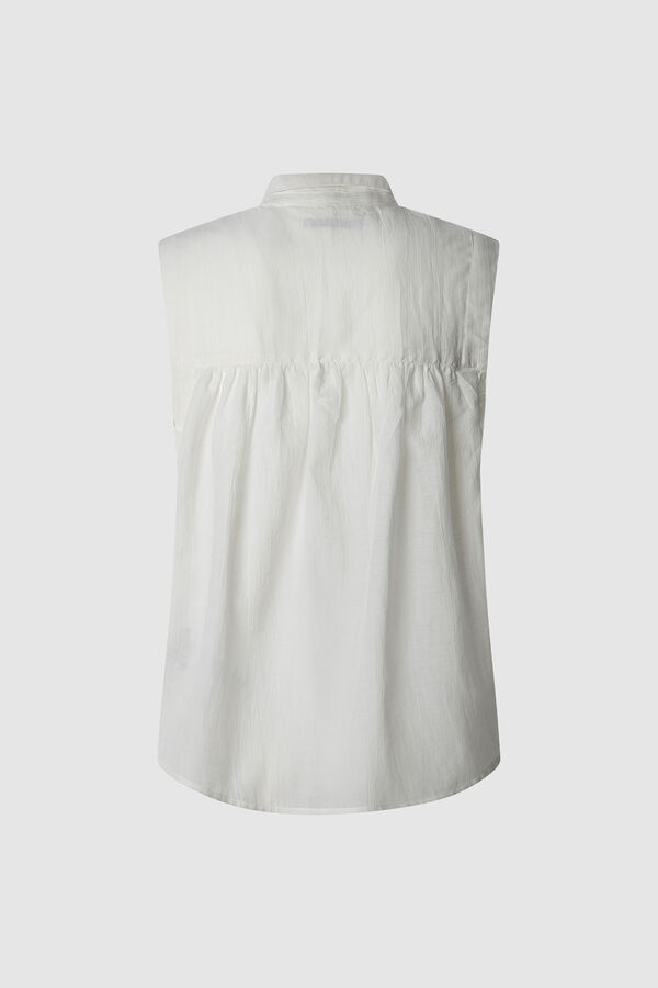 Pepe Jeans Blusa Derby Sem Mangas bege