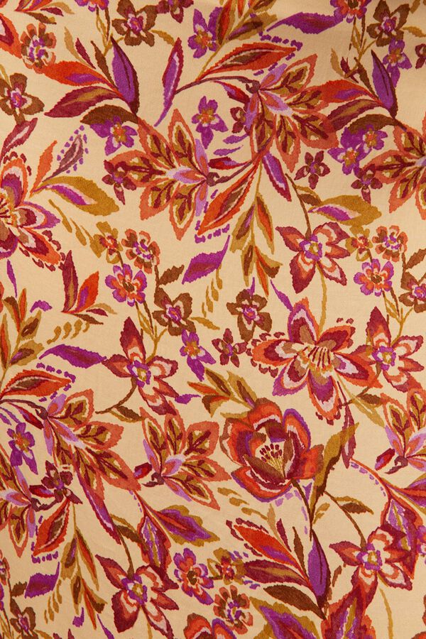 Systemaction Falda estampado floral blanco