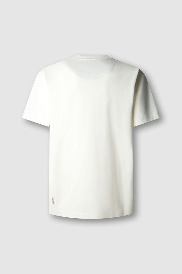 Pepe Jeans T-shirt de manga curta estampada bege