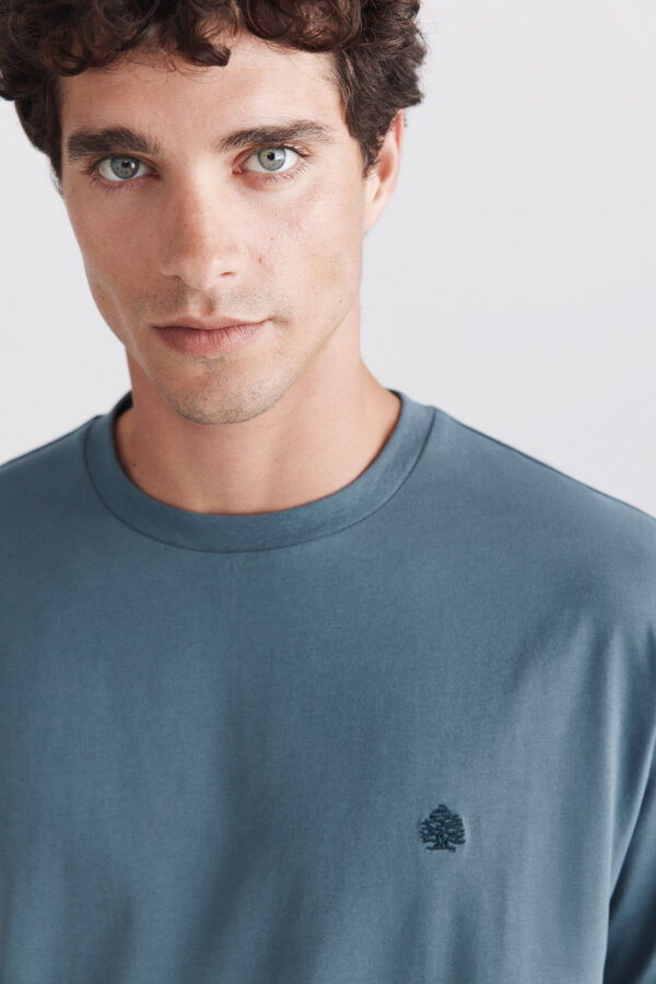 Springfield T-shirt b&aacute;sica com logo Springfield azul