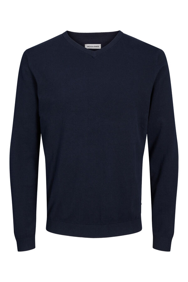 Jack & Jones Camisola de gola em bico azul