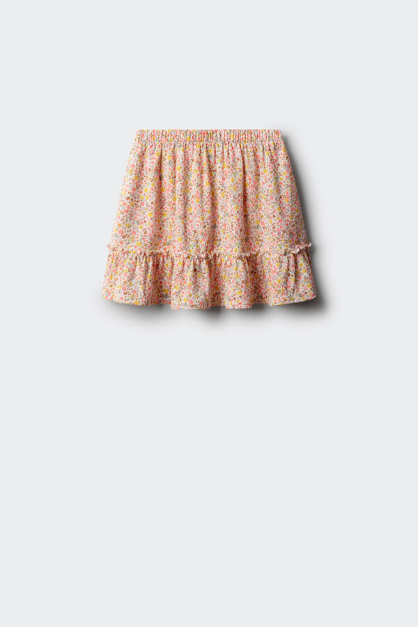 Springfield Kids Saia de flores para menina bege