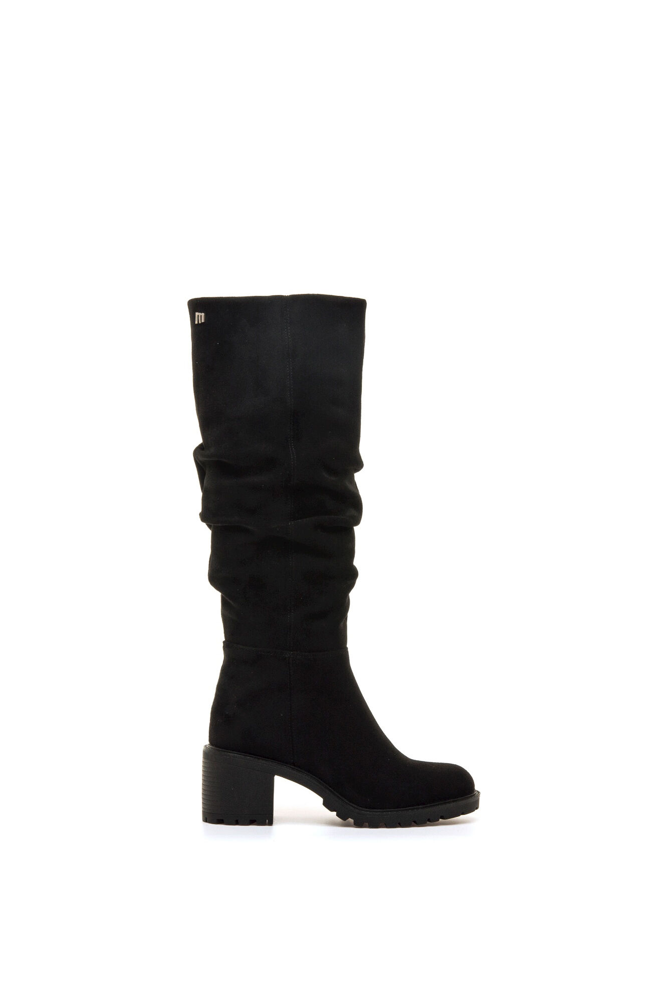 MTNG Botas slouchy de cano alto com sola tratorada