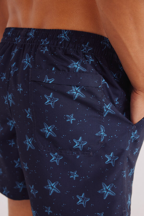 Springfield Maiô estampado de estrelas azul