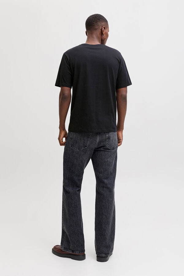 Jack & Jones T-shirt com logo na frente cinzento
