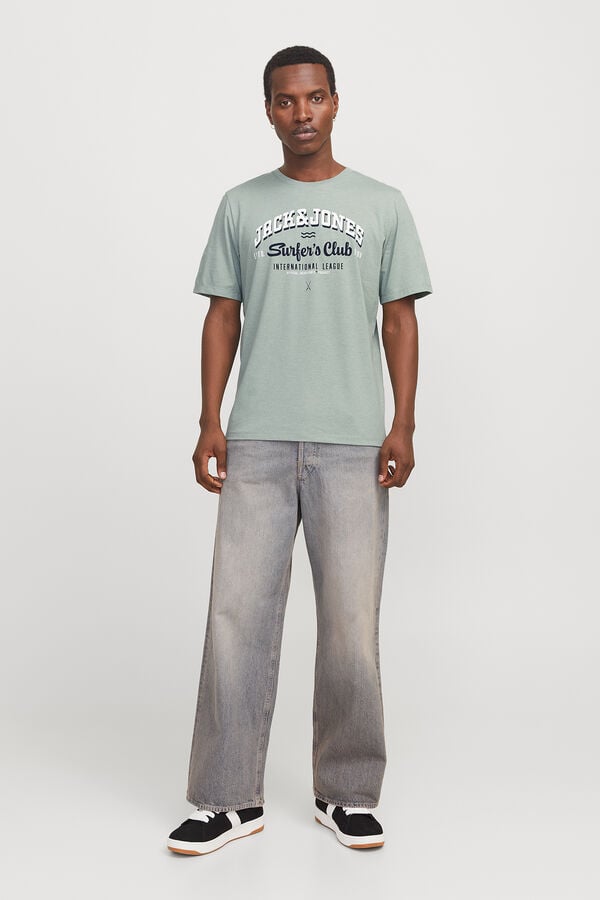 Jack & Jones T-shirt padr&atilde;o fit verde