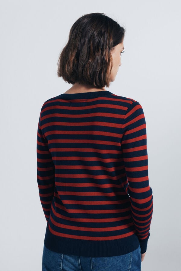 Springfield Jersey fino com botões e punhos vermelho
