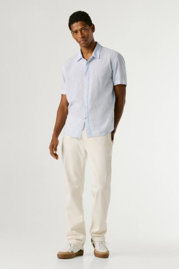 Pepe Jeans Camisa de manga comprida com logo azul