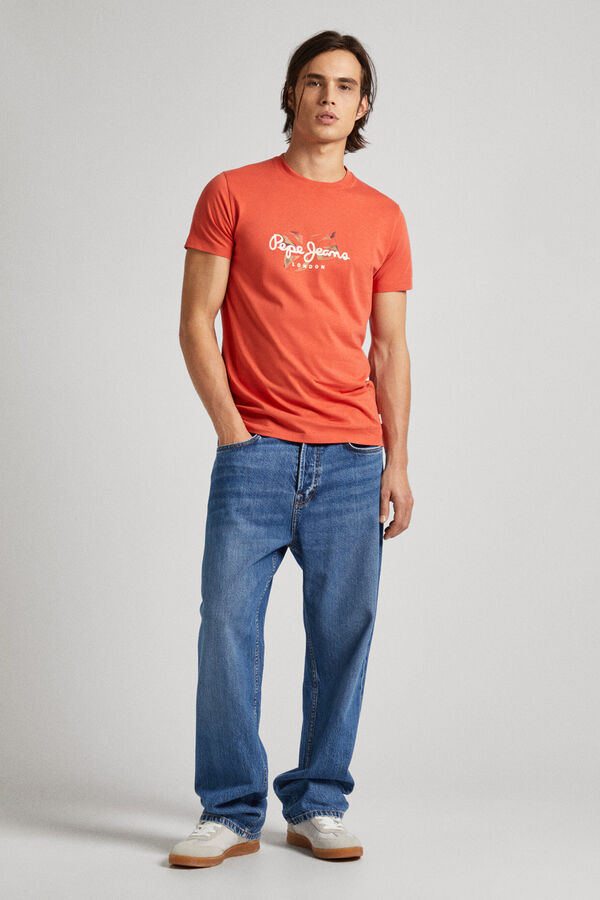Springfield T-shirt Slim com Logo Estampado vermelho