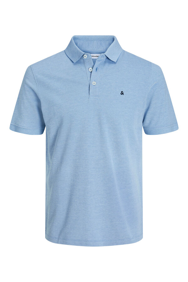Jack & Jones Polo de manga curta b&aacute;sico azul