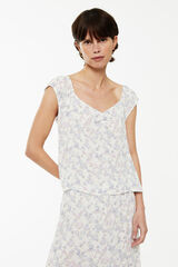 System Action Blusa com estampado floral azul