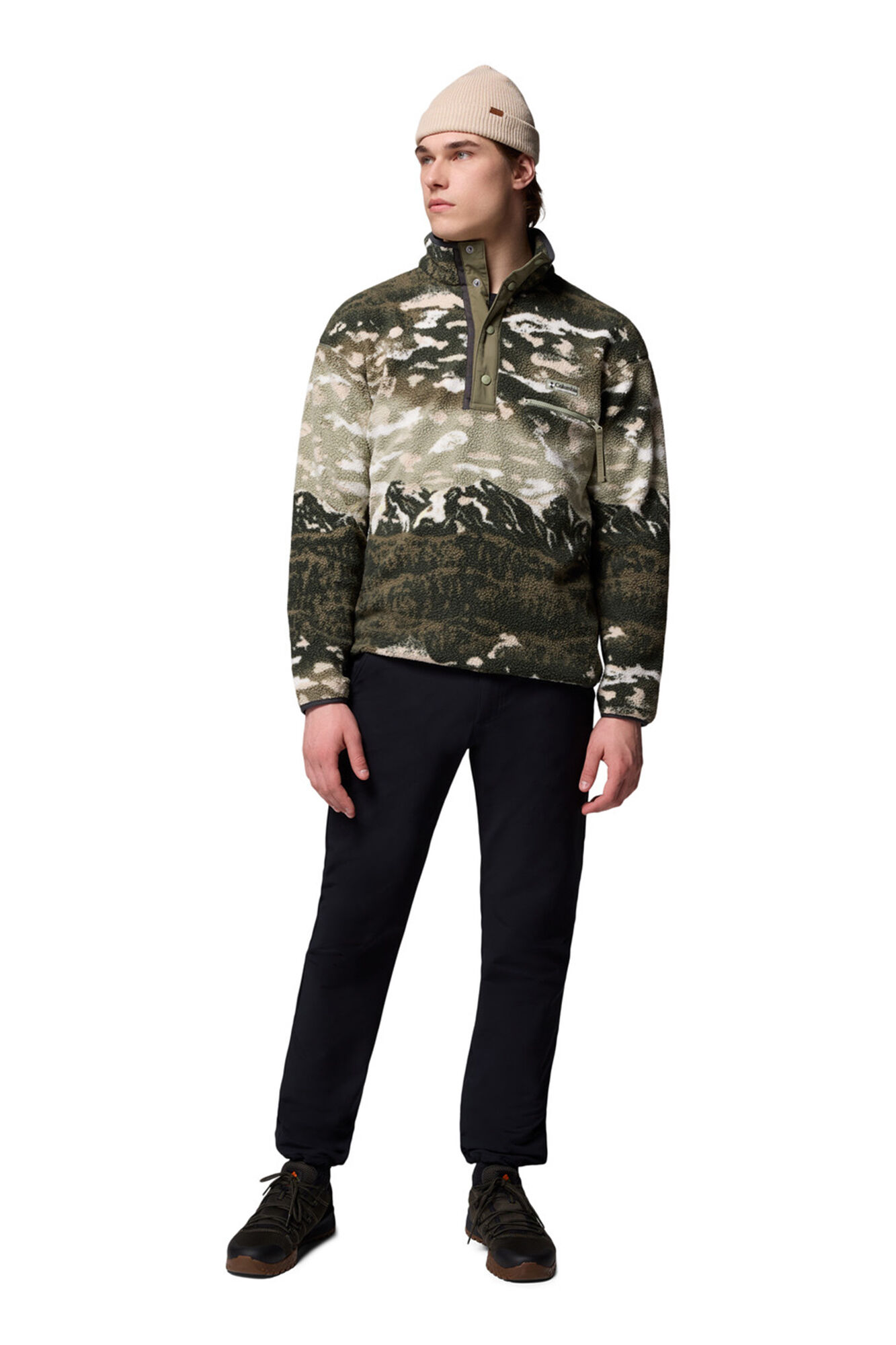 Columbia Forro polar com bot&otilde;es de press&atilde;o