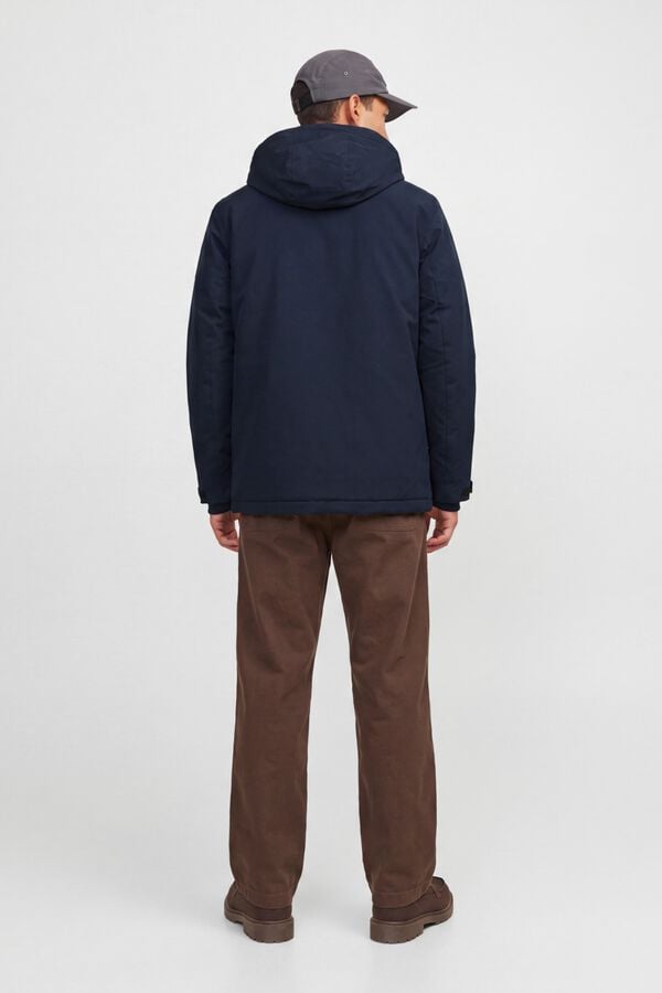 Jack & Jones Parka imperme&aacute;vel com capuz azul