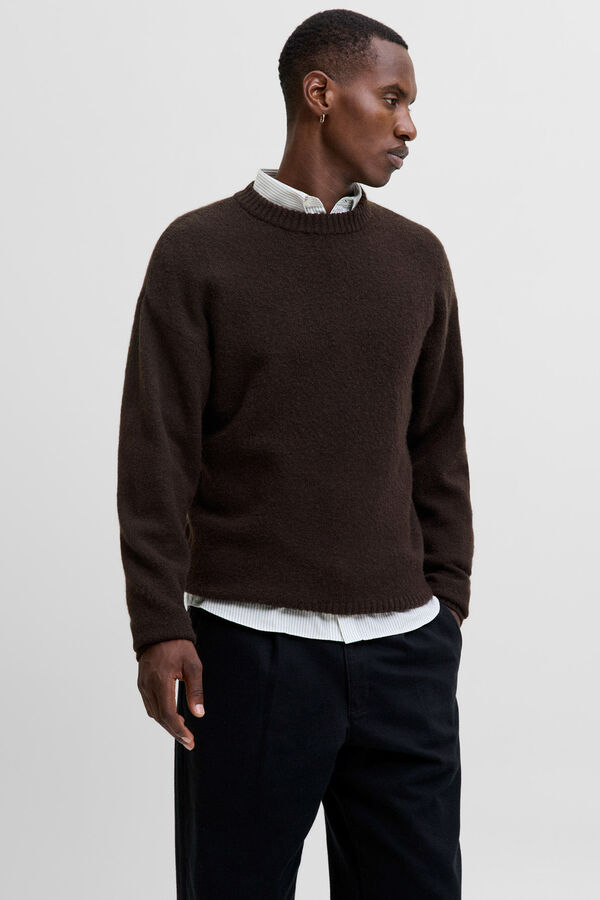 Jack & Jones Basic jersey-knit jumper nude