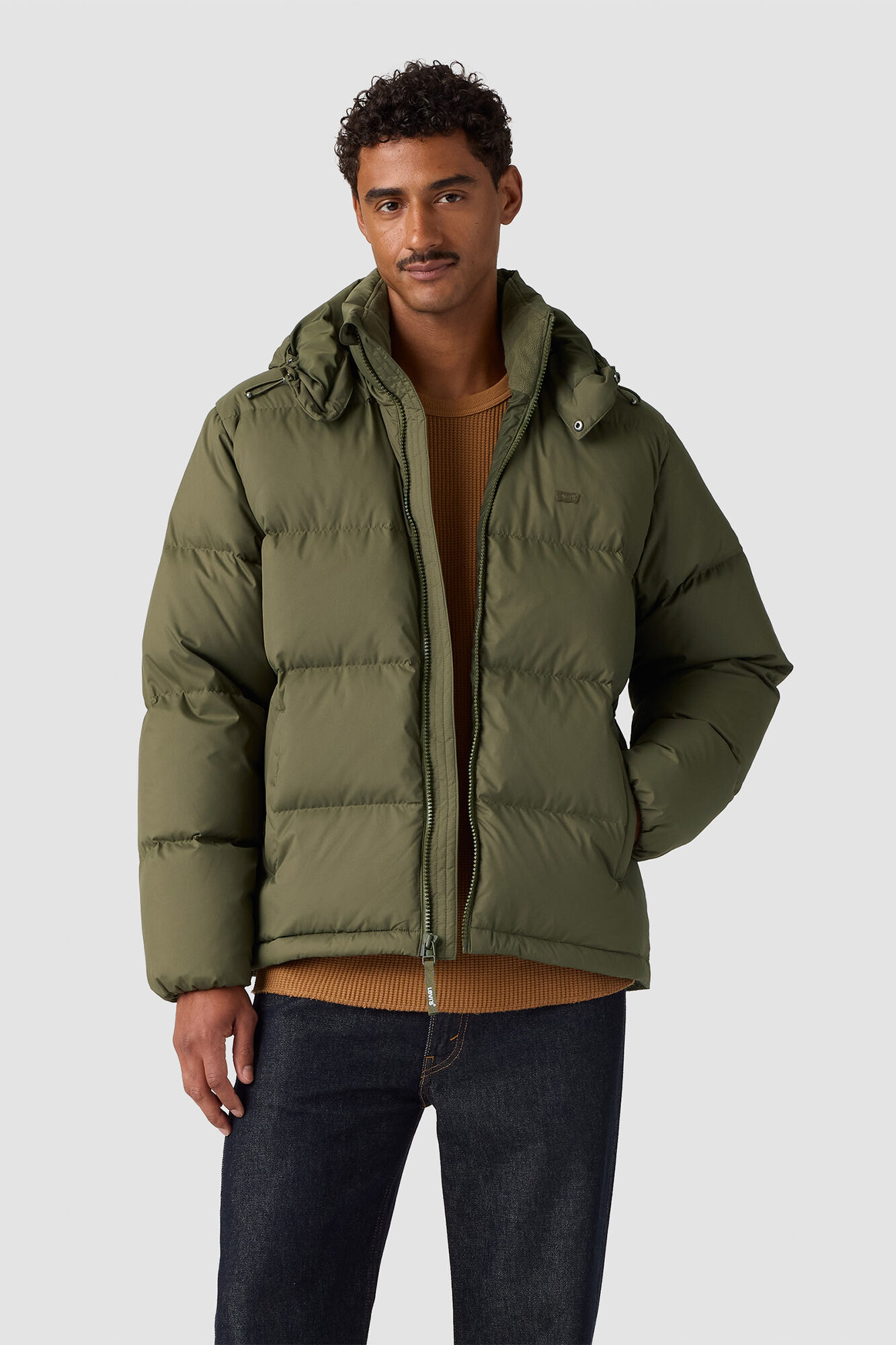 Levi's Casaco de penas curto com capuz