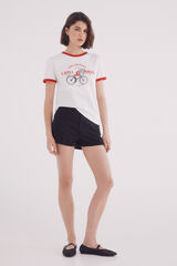 Springfield Shorts calças chino com cinto preto