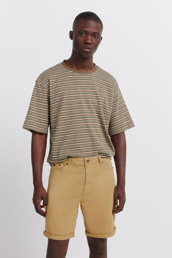 Springfield Bermudas 5 bolsos lavada slim fit camel