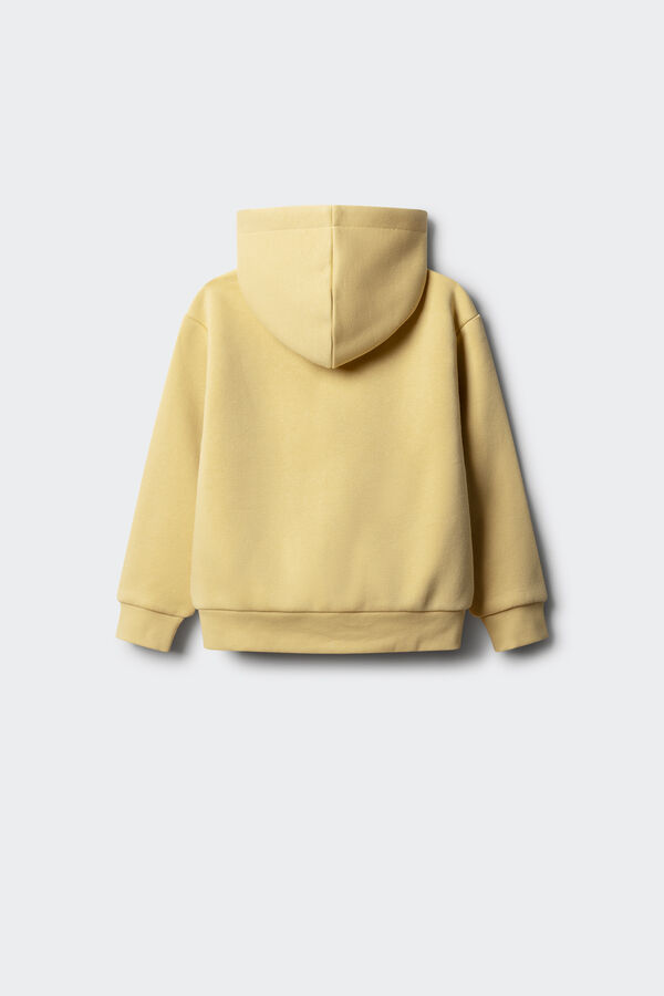 Springfield Kids Sweatshirt com capuz aberto para menino amarelo
